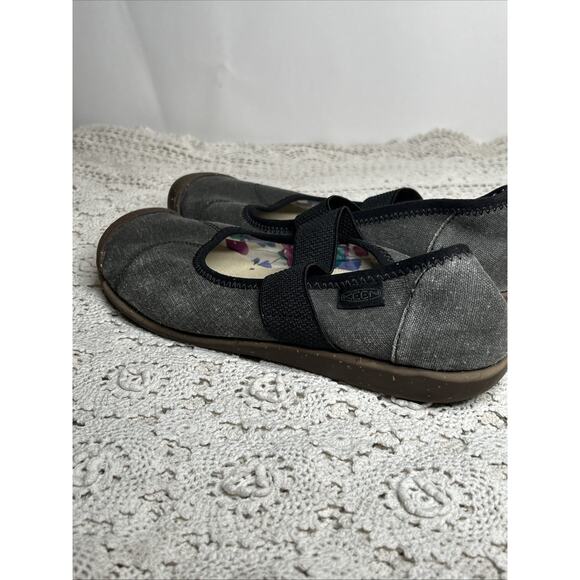 Keen Sienna Gray Mary Jane Shoes Canvas Women’s 10 Slip On Flats Casual Comfort - Picture 5 of 10